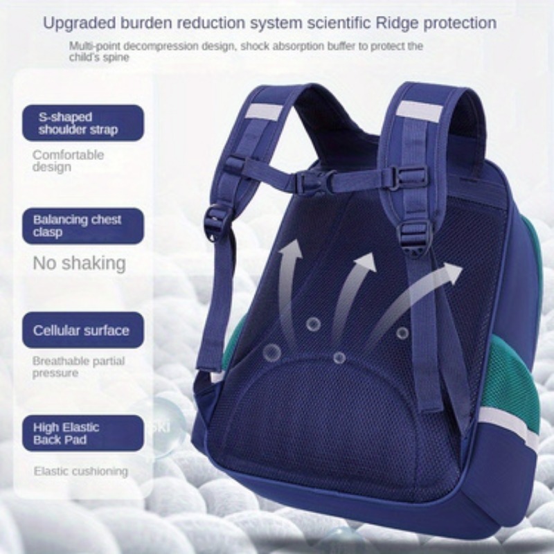 Breathable, Lightweight Backpack, Spine Protection for Boys & Girls