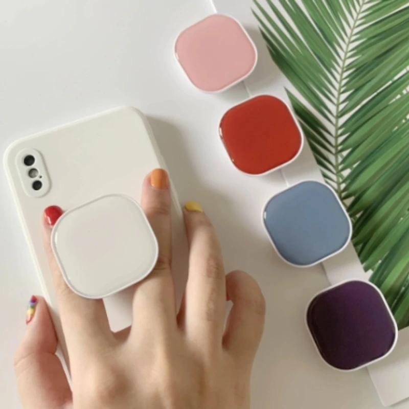 Cute Square Pop Socket Phone Grip 360 Rotatable Finger Ring Stand Sticker 0