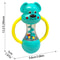 Cute Blue Puppy Design Hand-Cranked Bell Shaking Toy, Durable ABS Material, Ideal Christmas & Halloween Gift