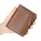 Mens Vintage RFID Genuine Cow Leather Wallet Zipper Closure 3