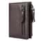Mens Vintage RFID Genuine Cow Leather Wallet Zipper Closure 5