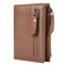 Mens Vintage RFID Genuine Cow Leather Wallet Zipper Closure 6
