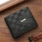Mens Casual Wallet Short PU Leather Wallet Youth Fashion Business Card Holder ID Credit Billfold Mi 3