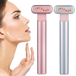 facial wand with ems microcurrent, red light therapy, neck massager for skin care and wrinkle reduction