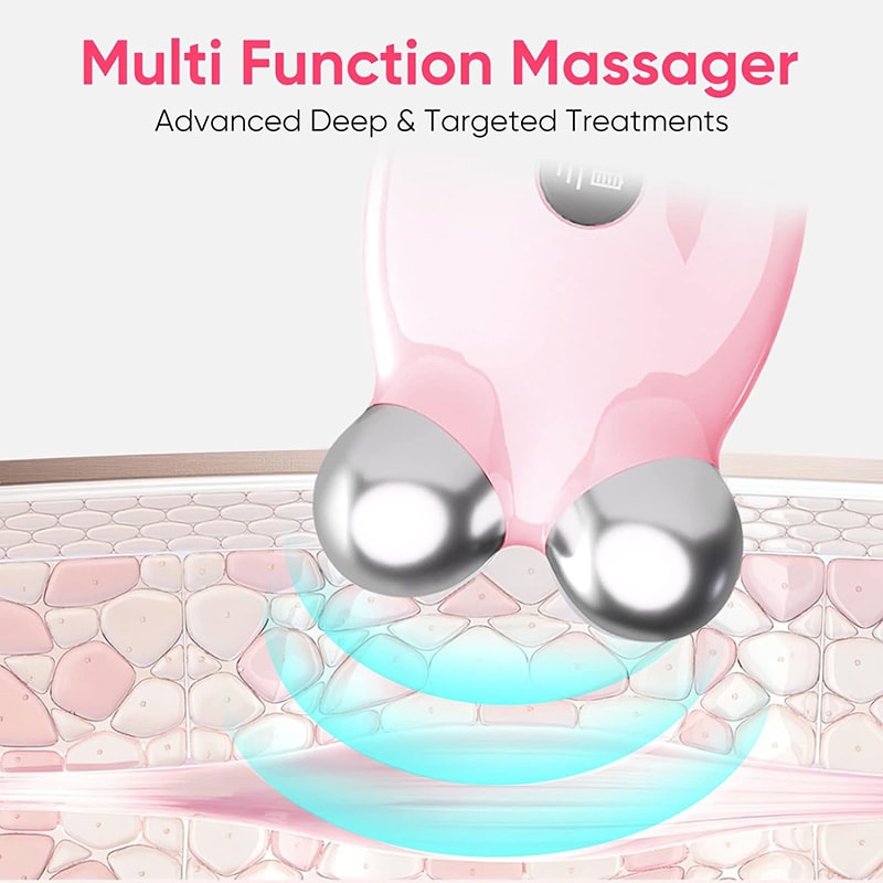 V-Face Roller Massager, Anti-Wrinkle EMS Facial Massager, Microcurrent Beauty Device