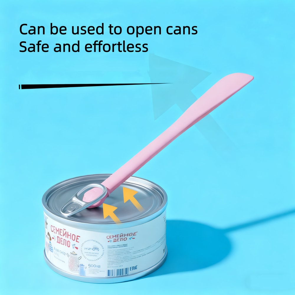 Multi-Functional Pet Can Opener, Long-Handled Cat Feeding Spoon, Lid Opener for Cat Cans