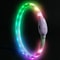 LED Glowing Dog Collar with USB Rechargeable Glowing Collar, 9 Flashing Modes, Adjustable Soft Silicone Collar for Large
