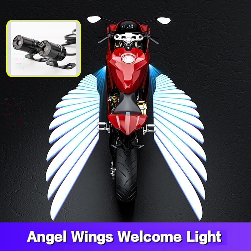 Motorcycle Angel Wings LED Projection Light Electric Car Street Modification AntiCollision Laser Li 0