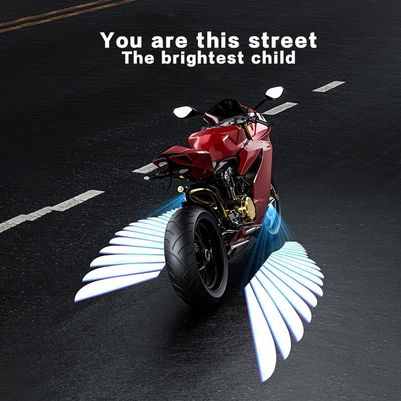 Motorcycle Angel Wings LED Projection Light Electric Car Street Modification AntiCollision Laser Li 1