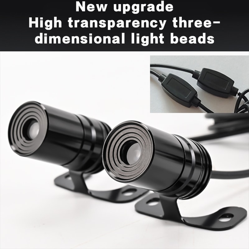 Motorcycle Angel Wings LED Projection Light Electric Car Street Modification AntiCollision Laser Li 3