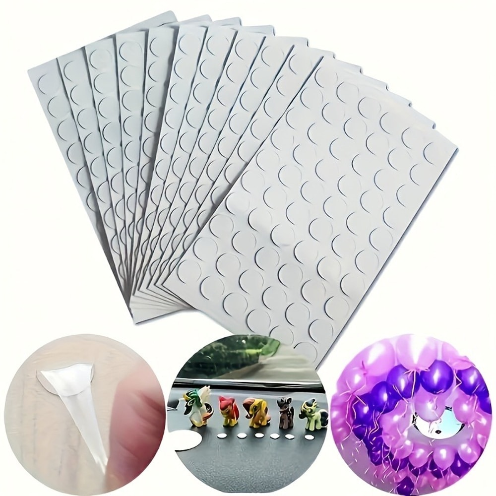 Traceless Dual-Sided Adhesive Tape, No-Residue for Home/Office, Sticks to Plastic/Glass/Metal Surfaces