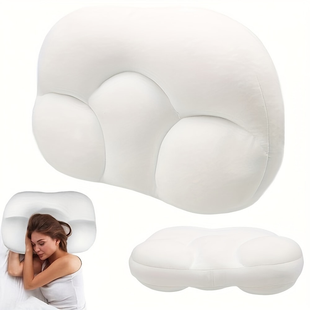 Cloud Pillow Nap Pillow Medium Soft Neck Support Pillow Portable Egg Shaped Pillow 1