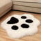 Cute Cat Paw Design Carpet, Soft Long Plush Decorative Floor Mat for Living Room, Bedroom Home Decor