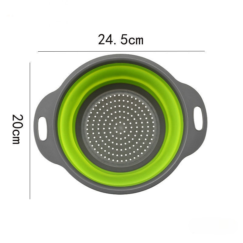 Collapsible Kitchen Strainer Gadget For Washing Draining Storing Produce MultiUse Silicone Colande 6