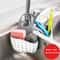 Adjustable Double Sink Draining Hanging Bag, Press Faucet Shelf, Sponge Double Basket, Storage Kitchen Organizer
