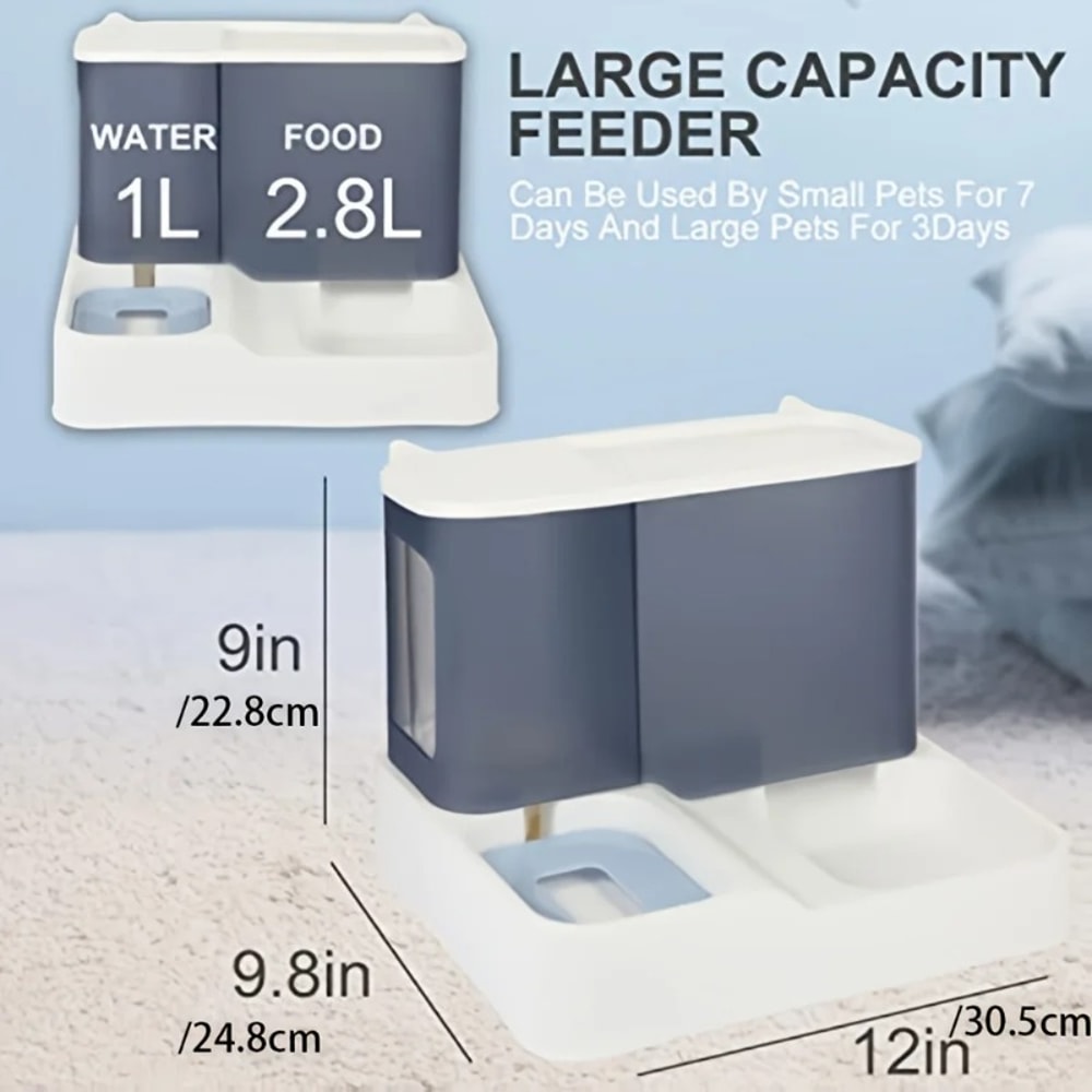 Automatic 2in1 Pet Feeder Keep Your Cat And Dog Hydrated And Fed 2