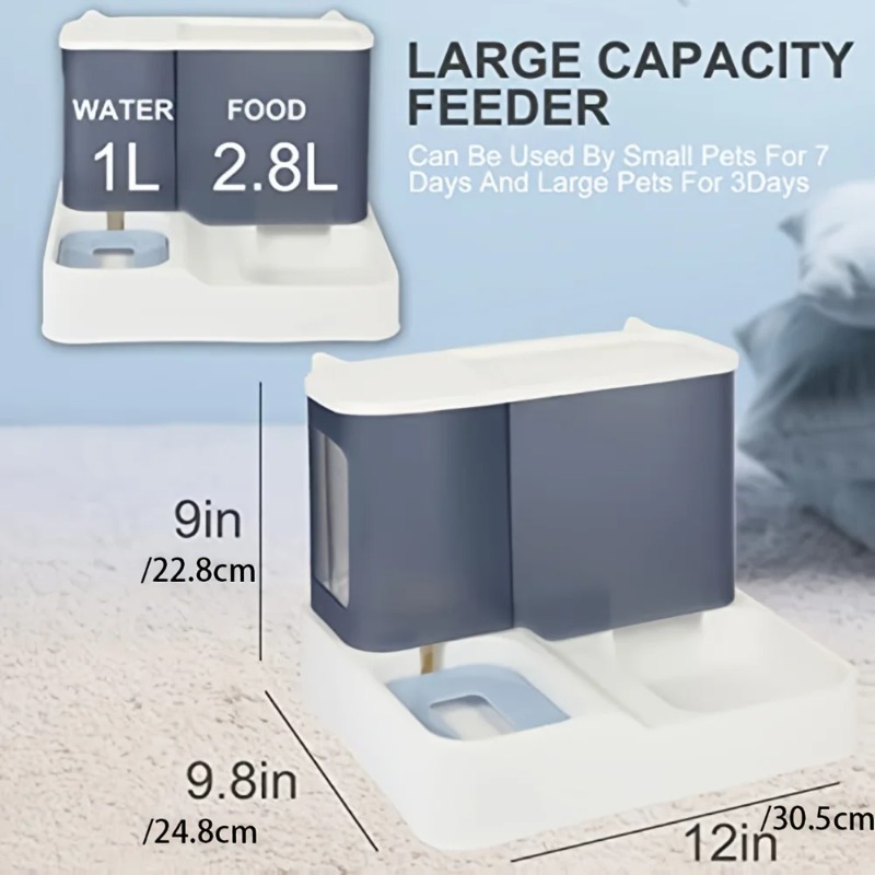 Automatic 2in1 Pet Feeder Keep Your Cat And Dog Hydrated And Fed 2