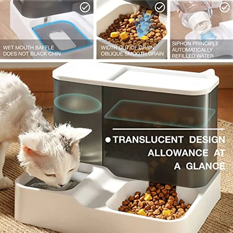 Automatic 2in1 Pet Feeder Keep Your Cat And Dog Hydrated And Fed 4