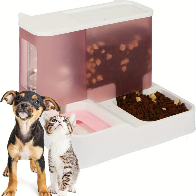 Automatic 2in1 Pet Feeder Keep Your Cat And Dog Hydrated And Fed 7