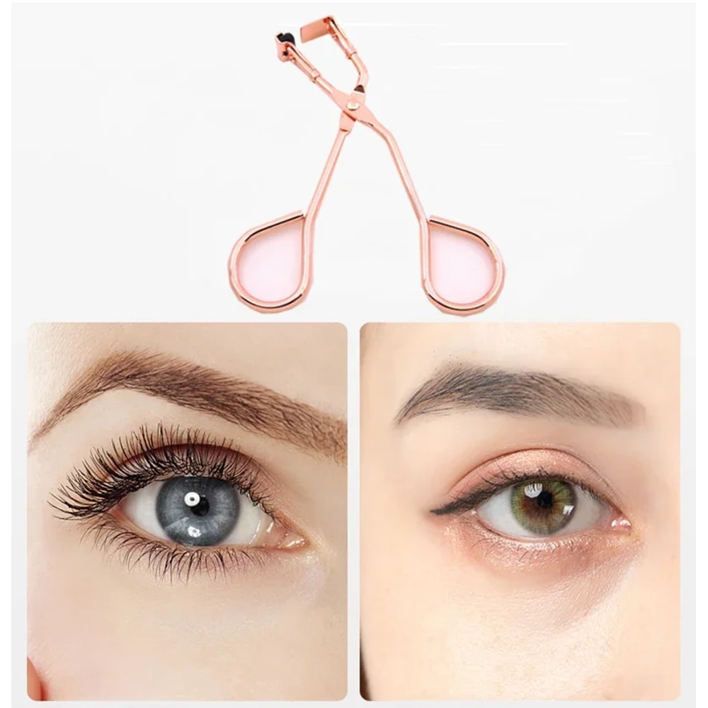 Mini Eyelash Curler Makeup Tool, Stainless Steel Cosmetic Clip for Natural Lash Curling