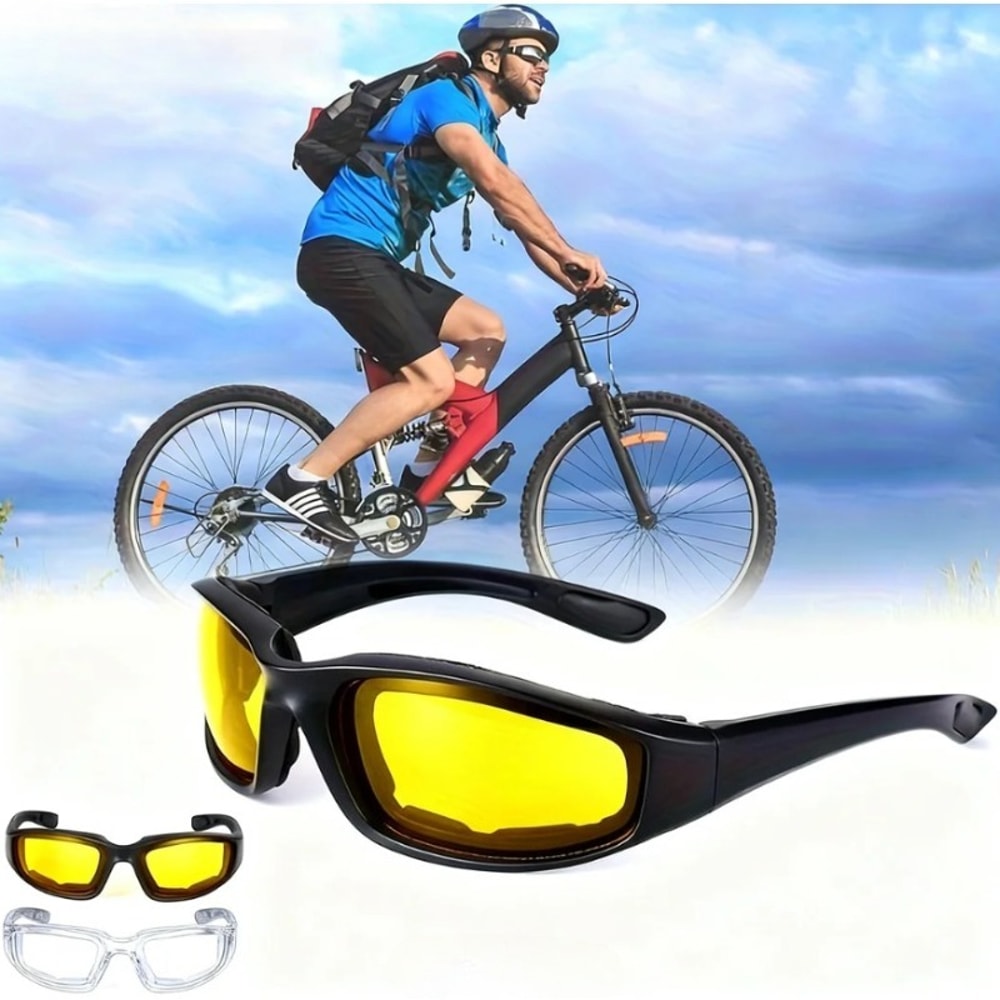 Dust & Sand Protection, Windproof Motorcycle Goggles Eyewear for Cycling Rides