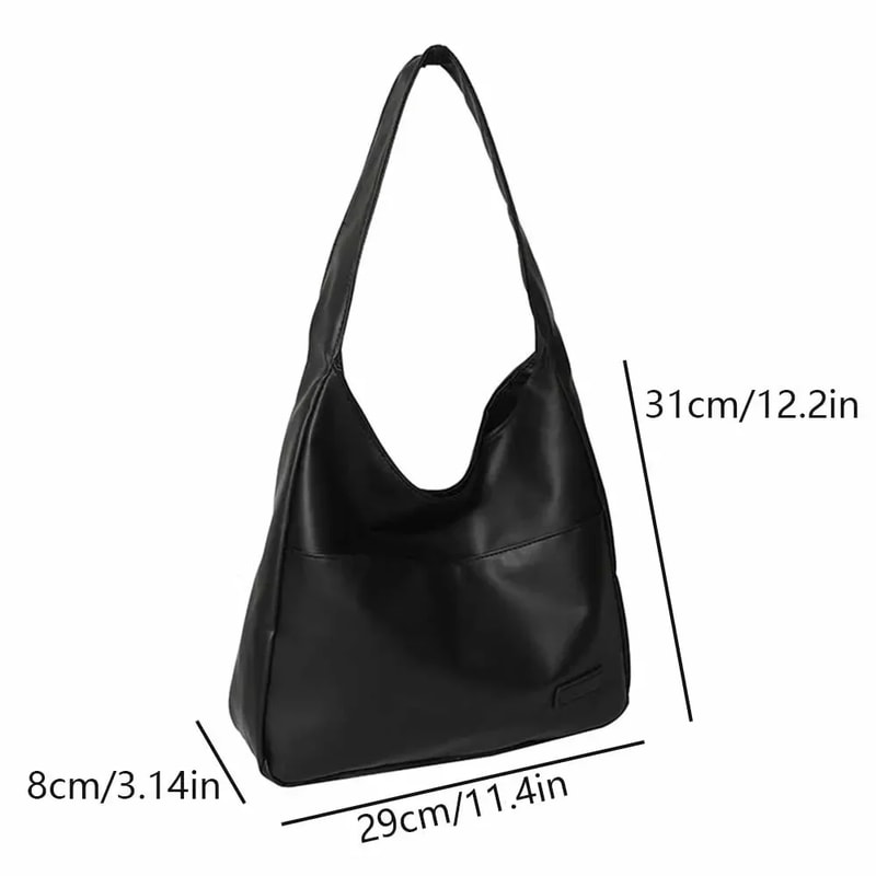 Simple, Portable Handbag, Trendy Retro Shoulder Bag with Large Capacity