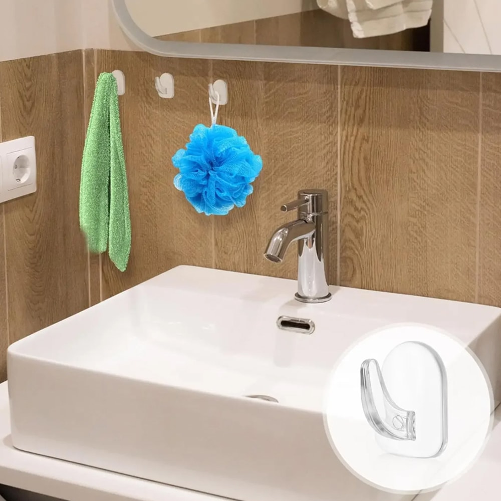 Loadbearing Adhesive Hooks Transparent Mini Small Hooks Multifunctional Kitchen Waterproof Hooks Wi 2