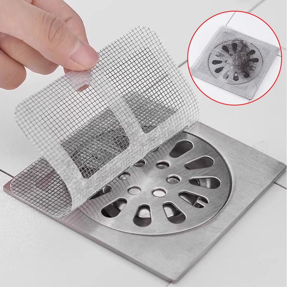 Antiblocking Filter Disposable Hair Drain Catcher Mesh Shower Cover Sink Strainer Stopper For Kitch 0