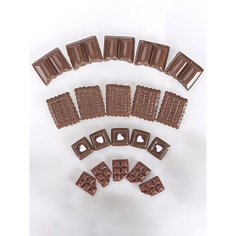 Flatback Resin Chocolate Cake Cabochon, Miniature DIY Food Ornament for Jewelry, Phone Cases