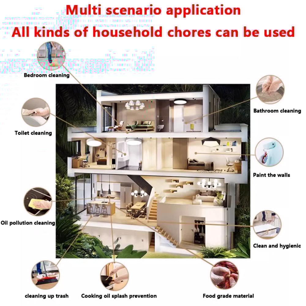 Food Grade Waterproof And OilResistant Gloves Disposable Extended Thickened Gloves For Dishwashing 4