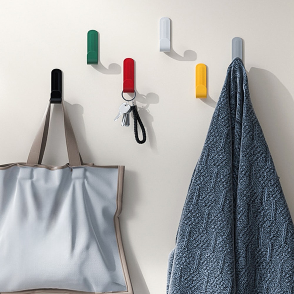 Colorful Sticky Hooks Without Punching, Perfect for Kitchen, Bathroom and Dormitory Use