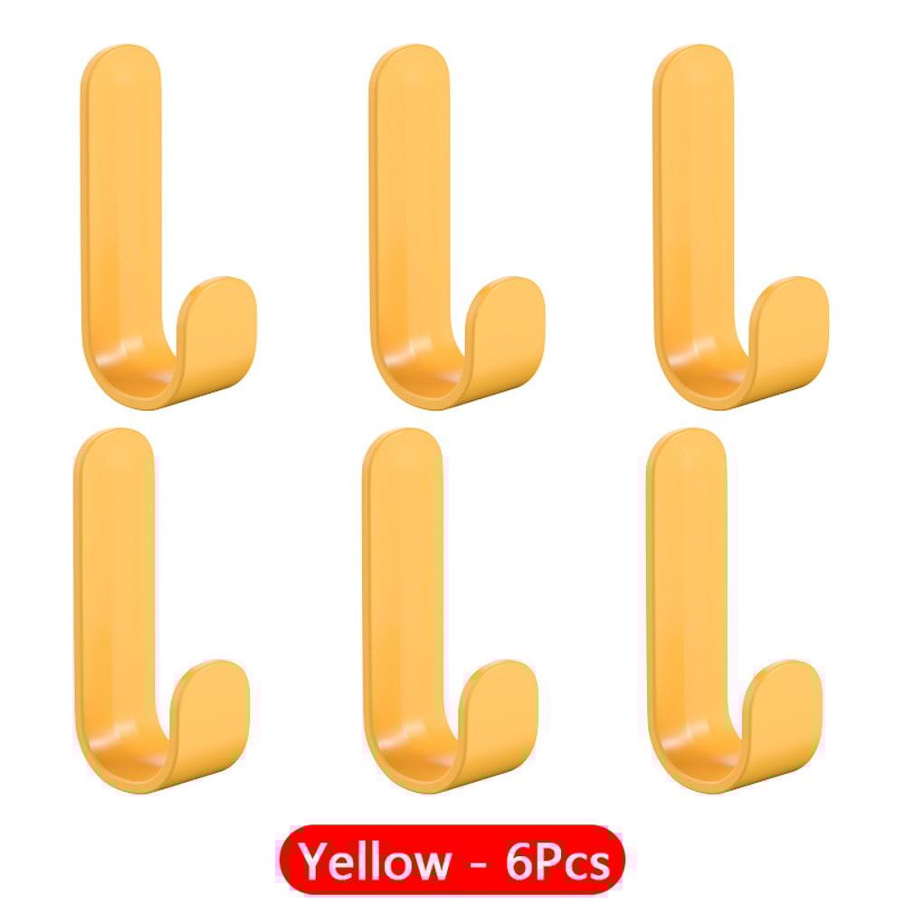 Colorful Sticky Hooks Without Punching, Perfect for Kitchen, Bathroom and Dormitory Use