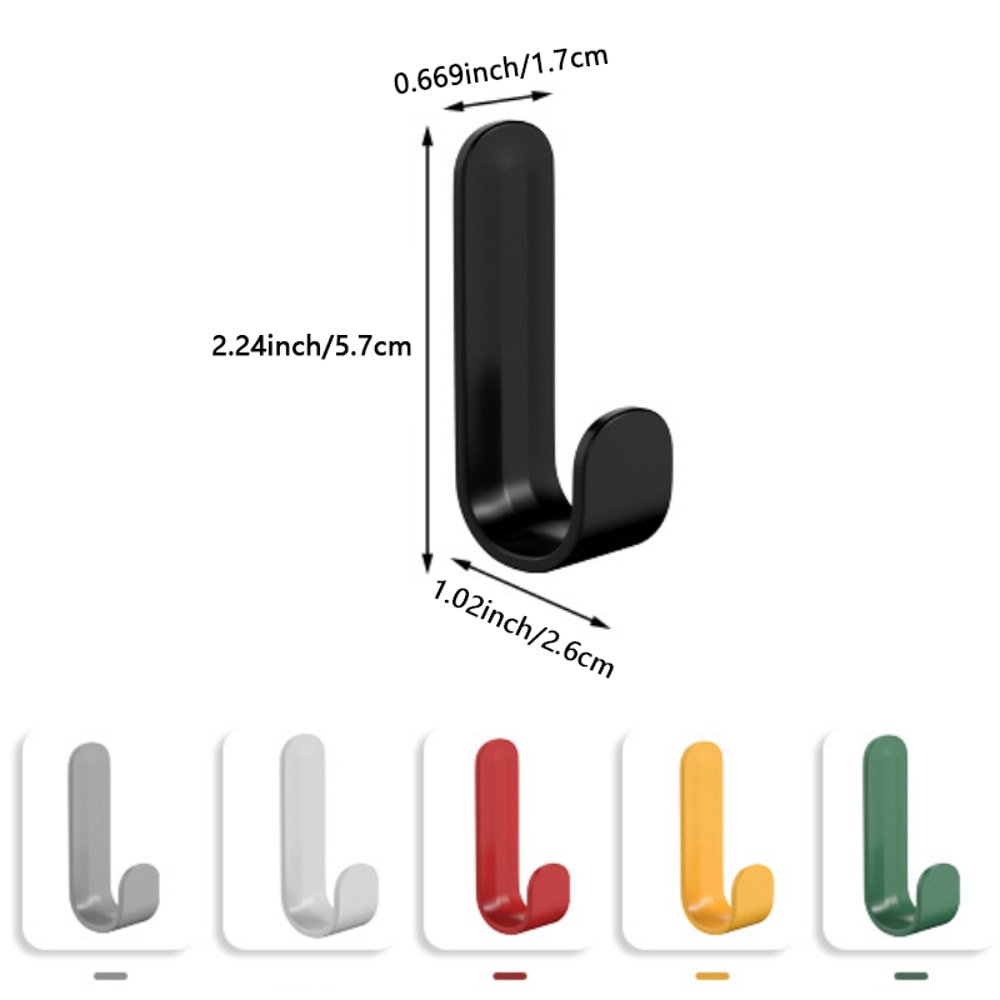 Colorful Sticky Hooks Without Punching, Perfect for Kitchen, Bathroom and Dormitory Use