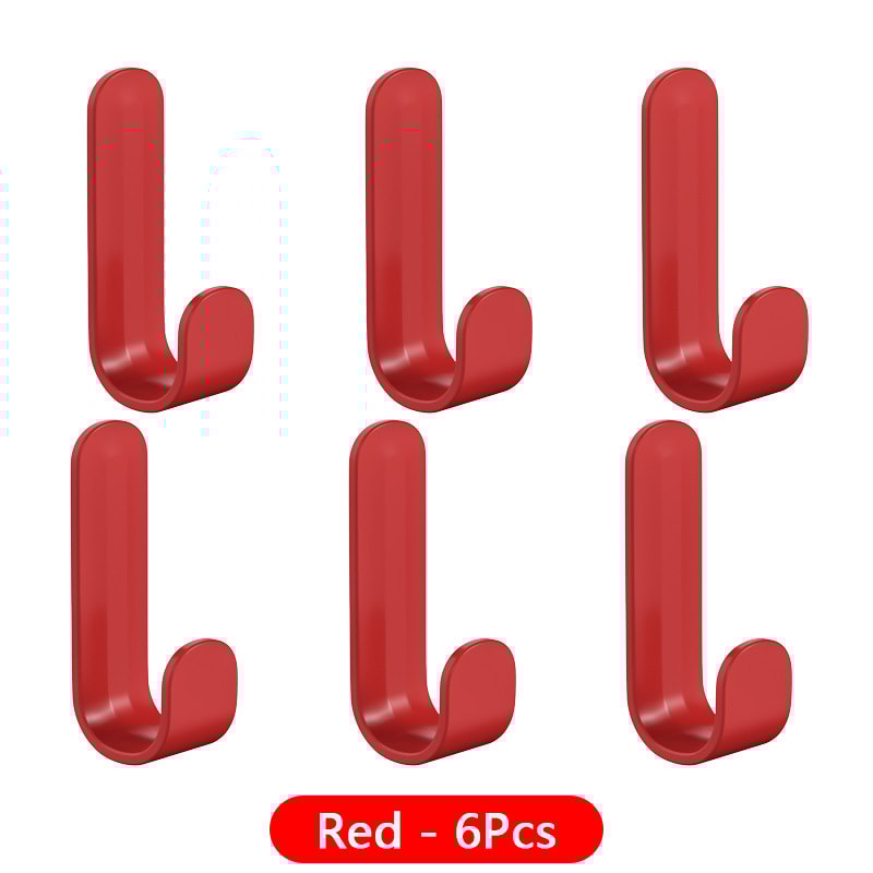 Colorful Sticky Hooks Without Punching, Perfect for Kitchen, Bathroom and Dormitory Use