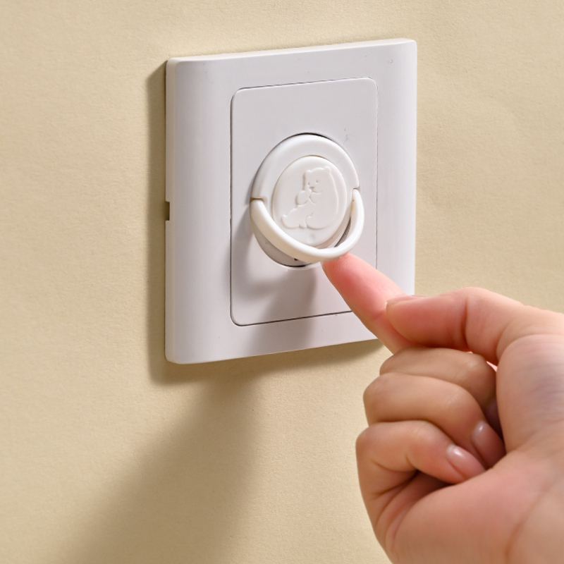 Baby Safety Electric Plug Socket Cover Pull Ring Power Protector For Kids 0