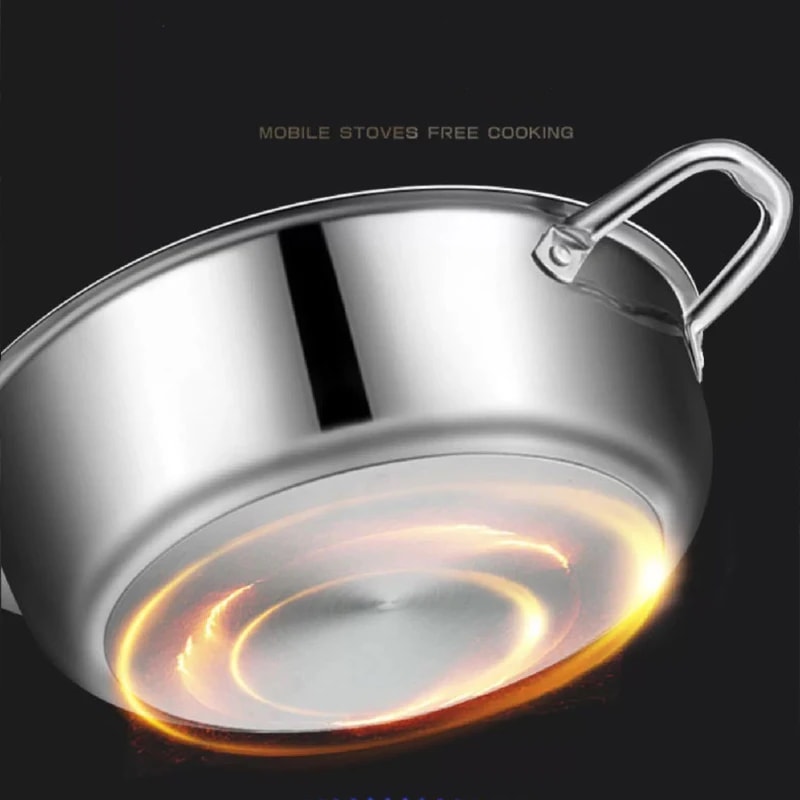 Honeycomb Nonstick Wok Stainless Steel Frying Pan With Double Ears For Induction Cooker Food Grade 5