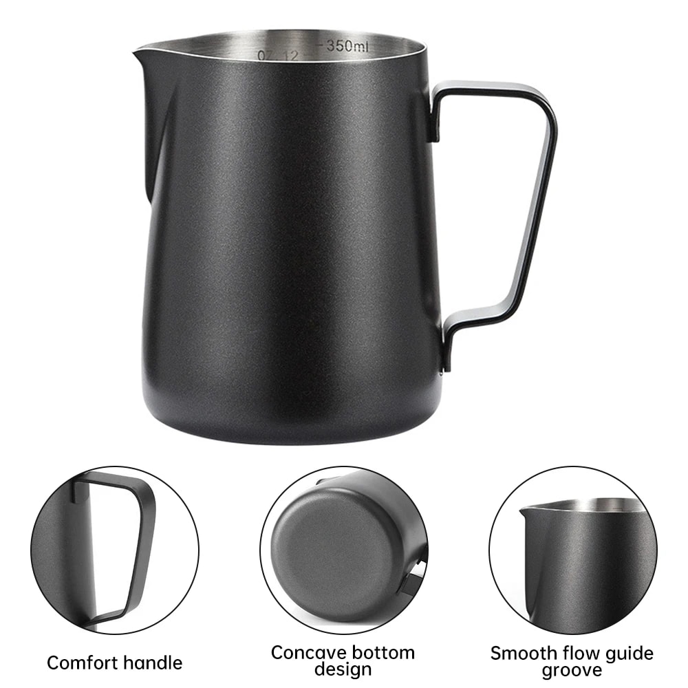 Espresso Steaming Milk Frothing Cup, Stainless Steel Coffee Pour Over Kettle