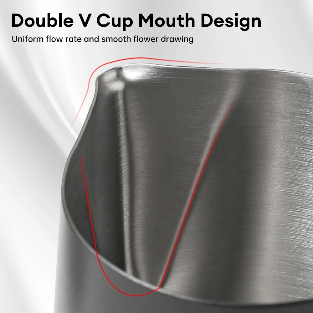 Espresso Steaming Milk Frothing Cup, Stainless Steel Coffee Pour Over Kettle