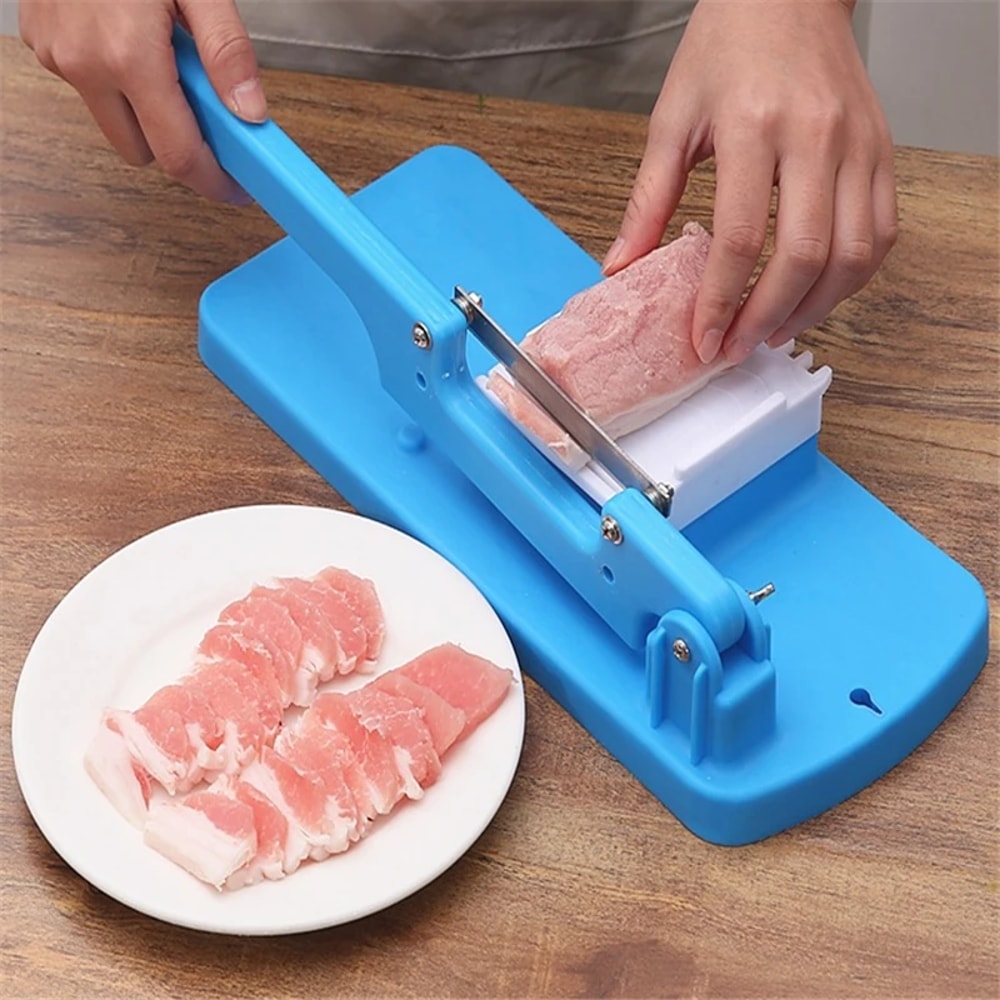 Frozen Meat Fat Beef Roll Cutting Machine Multi Functional Desktop Slicer For Manual 1