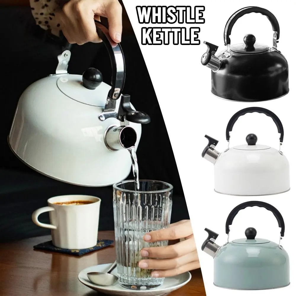 Electric Stainless Steel Tea Water Kettle, Whistling Tea Making, Flat-Bottomed Sounding Kettle