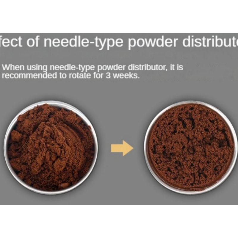 Espresso Powder Mixer Distributor, Coffee Tamping Needle Leveler, Handle Powder Dispenser for Precise Espresso Tamping