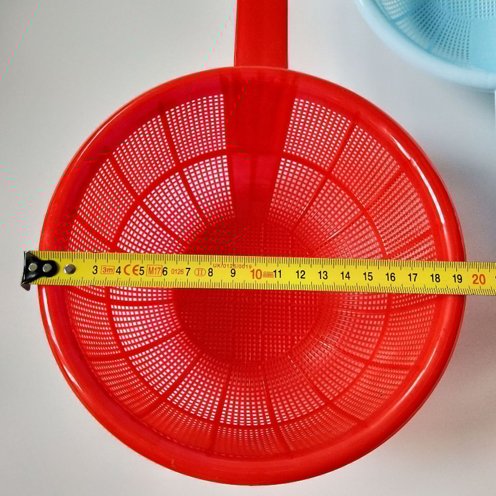 Red Circular Household Kitchen Plastic Vegetable Strainer Fruit And Rice Wash Drainage Storage Bask 2