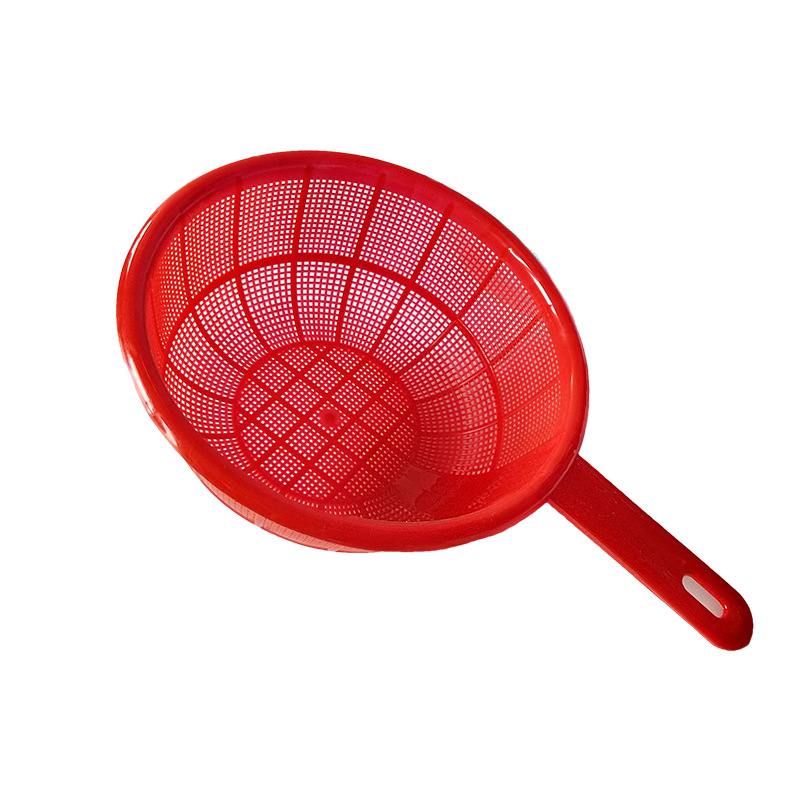 Red Circular Household Kitchen Plastic Vegetable Strainer Fruit And Rice Wash Drainage Storage Bask 4