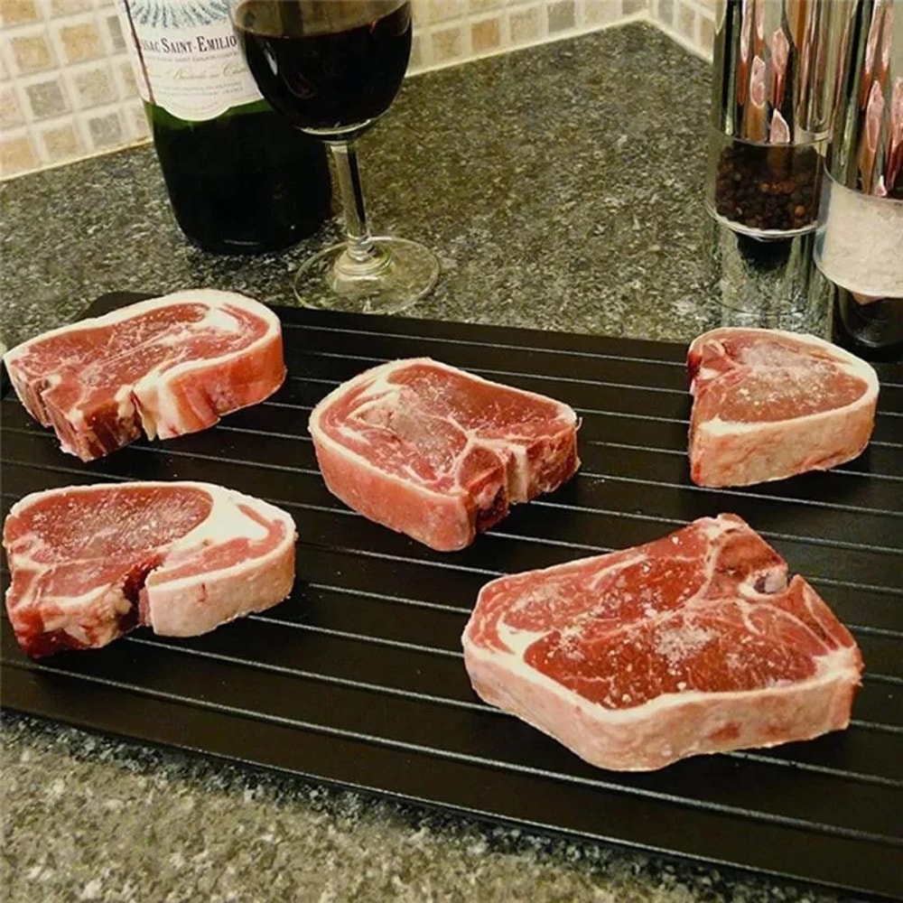 Quick Defrosting Plate, Fast Thaw Tray for Frozen Meat, Food, and Fruit