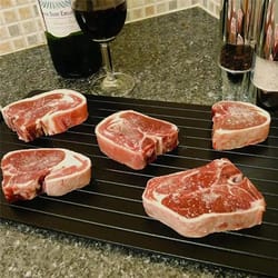 quick defrosting plate, fast thaw tray for frozen meat, food, and fruit
