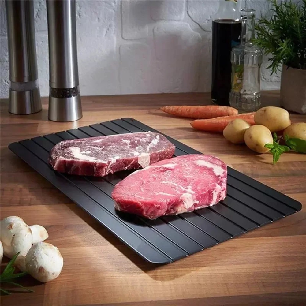 Quick Defrosting Plate, Fast Thaw Tray for Frozen Meat, Food, and Fruit