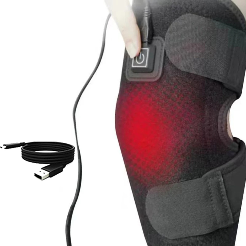 USB-Powered Electric Knee Heating Pad, Adjustable Heating Band for Joints, Ideal Warming Strap for Daily Comfort