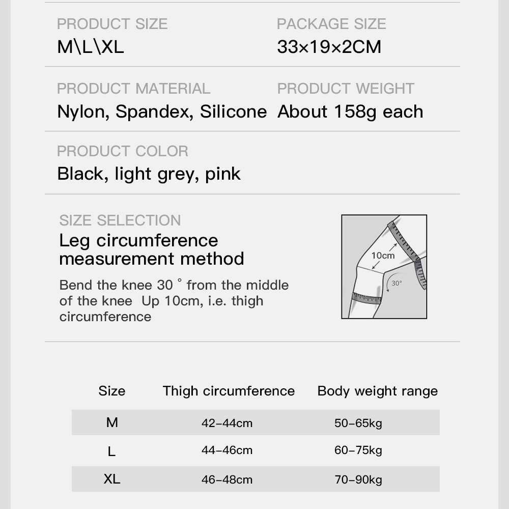 Knee Sleeve With Professional Compression AntiSlip Silicone Knee Braces For Meniscus Tear Pain Rel 7