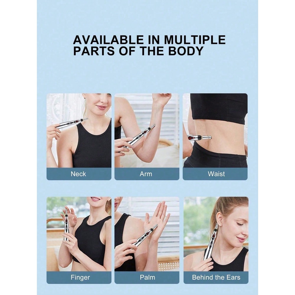 Pain Relief Electronic Acupuncture Pen Meridian Massage For Energy Battery Powered 2