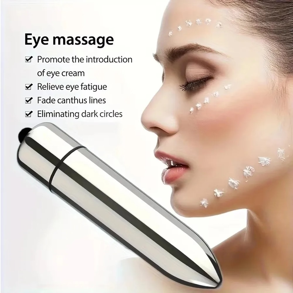 Facial And Eye Massage Mini Vibrating Massager Portable Beauty Tool Promotes Lotion Absorption 5